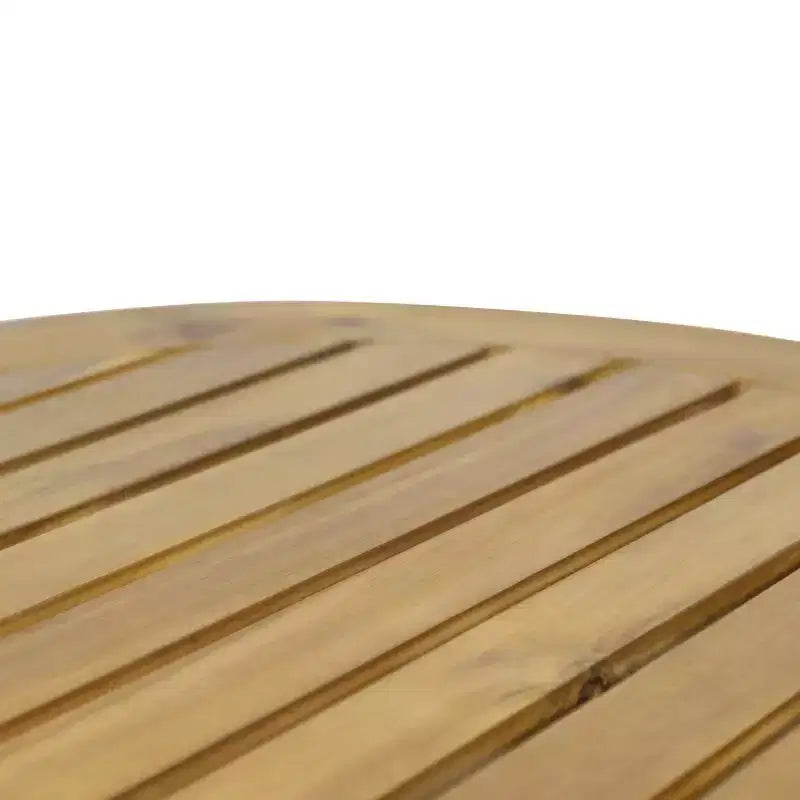 Set da conversazione da esterno Solano 5 pezzi in legno con tavolino rotondo - Bianco/Teak - Christopher Knight Home: Legno di acacia, resistente a raggi UV e acqua