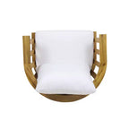 Set da conversazione da esterno Solano 5 pezzi in legno con tavolino rotondo - Bianco/Teak - Christopher Knight Home: Legno di acacia, resistente a raggi UV e acqua