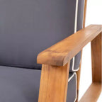 Set conversazione a 4 posti Paloma per esterni in legno di acacia con cuscini: resistente alle intemperie - Christopher Knight Home