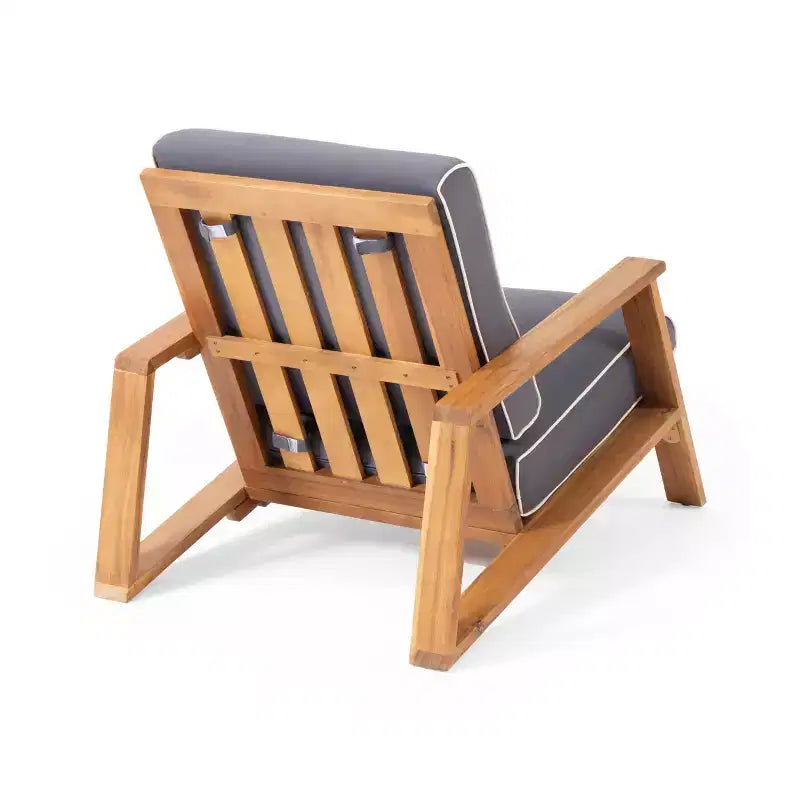 Set conversazione a 4 posti Paloma per esterni in legno di acacia con cuscini: resistente alle intemperie - Christopher Knight Home