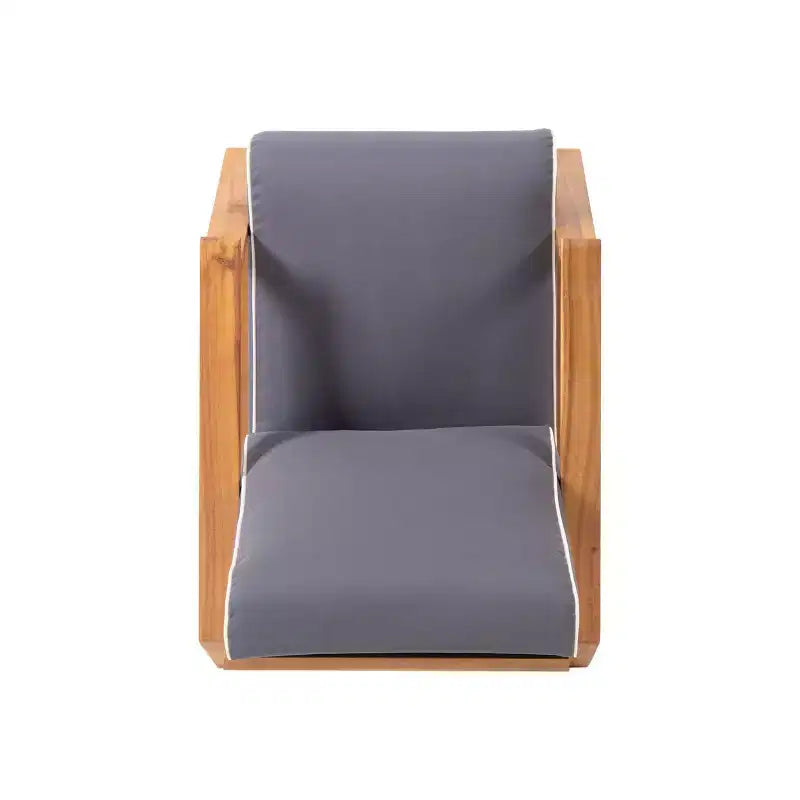 Set conversazione a 4 posti Paloma per esterni in legno di acacia con cuscini: resistente alle intemperie - Christopher Knight Home
