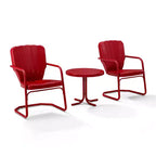 Set da esterno 3 pezzi Ridgeland - Rosso - Crosley