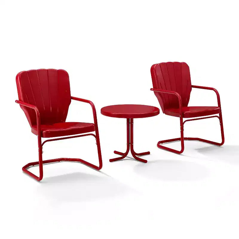 Set da esterno 3 pezzi Ridgeland - Rosso - Crosley