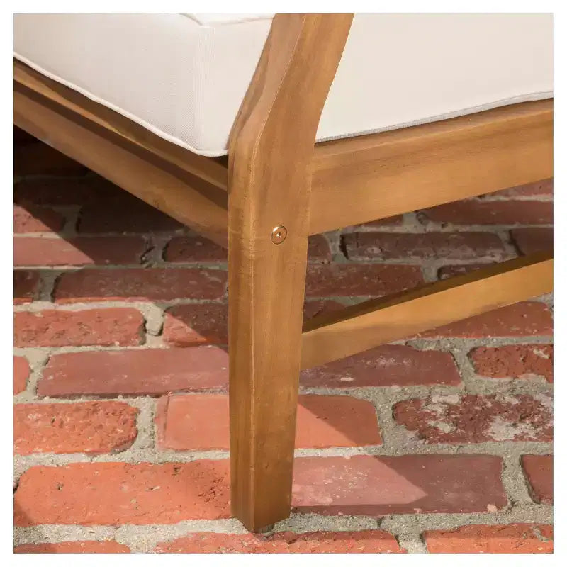 Set da conversazione da esterno Perla 6 pz in legno di acacia: divano componibile, tavolino da caffè, resistente alle intemperie - Christopher Knight Home