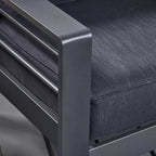 Cape Coral 3pc Aluminum and Rectangular MGO Fire Table Set - Gray - Christopher Knight Home: Outdoor Chat Set with Propane Firepit