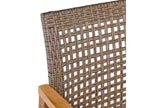 Augusta 6pc Wood & Wicker Chat Set with Fire Pit - Natural/Gray/Dark Gray - Christopher Knight Home