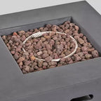 Set Maxwell da 5 pezzi con poltrone da club in vimini e braciere quadrato - Nero misto/Grigio scuro - Christopher Knight Home: Resistente alle intemperie, Struttura in ferro