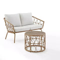 Juniper 2pc Outdoor Wicker Conversation Set: Steel Frame, Weather-Resistant - Crosley