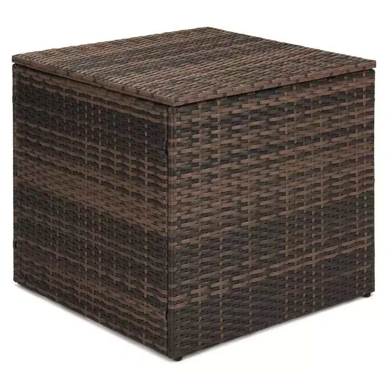 Set da conversazione da esterno in vimini 6 pezzi con cuscini - Arancione - EDYO LIVING: Rattan in resina, Gommapiuma in poliestere