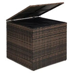 Set da conversazione da esterno in vimini 6 pezzi con cuscini - Arancione - EDYO LIVING: Rattan in resina, Gommapiuma in poliestere