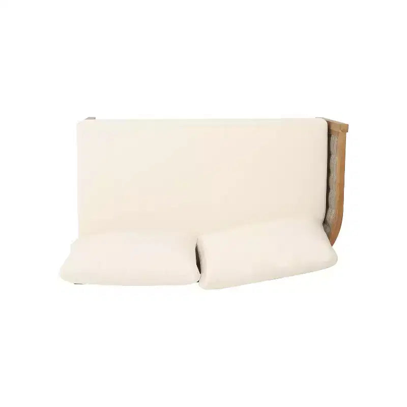 Christopher Knight Home Bruce Set Divano Sezionale da Esterno a 5 Posti in Acacia e Vimini con Cuscini, 3 Pezzi