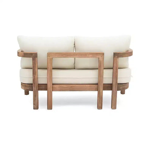 Christopher Knight Home Luna Set Salotto da Esterno a 5 Pezzi in Acacia con Cuscini Resistenti all'Acqua