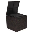6pc Wicker Outdoor Conversation Set - Orange - EDYO LIVING: Weather-Resistant Rattan Patio Seating, Removable Cushions