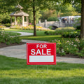 For Sale Sign - up&up™: Plastic, 12"x16", Red, Utility Shelf Parts, No Assembly Required