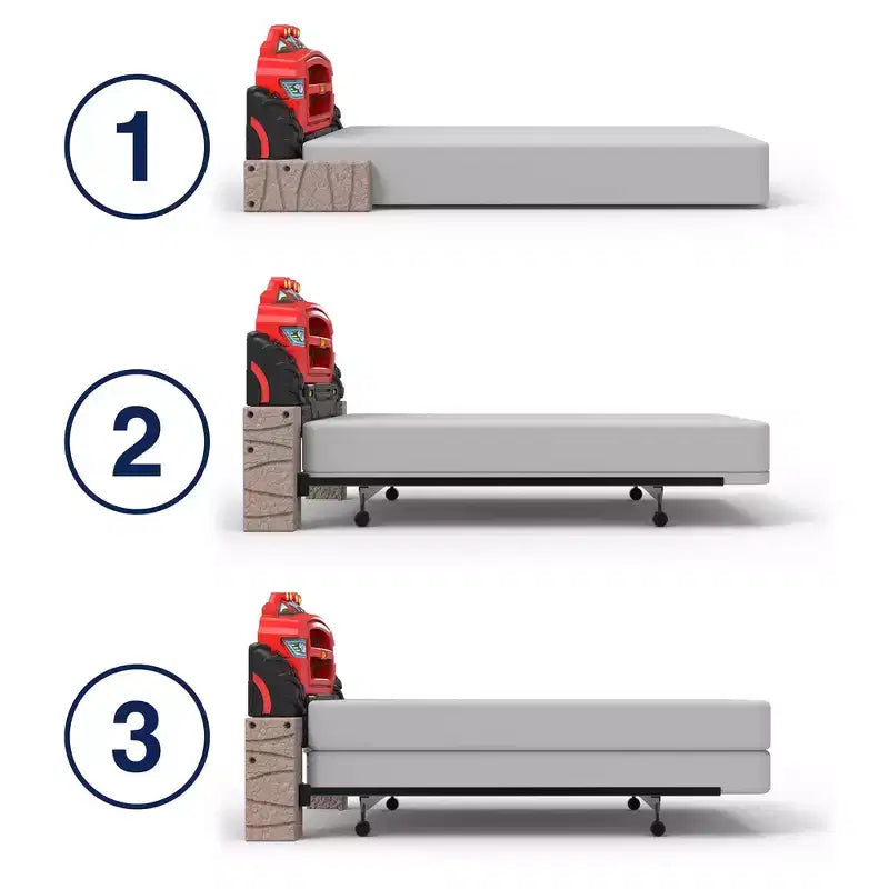 Testiera per letto singolo "Monster Truck Kids"