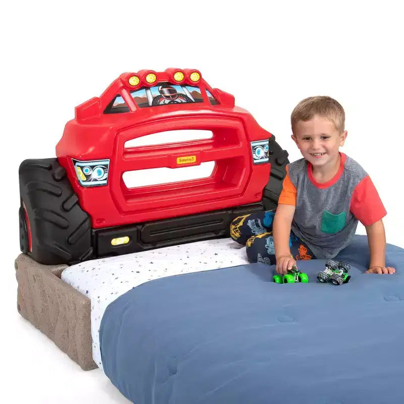 Testiera per letto singolo "Monster Truck Kids"