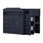 South Shore Twin Asten Kids' Loft Bed with Desk Blueberry