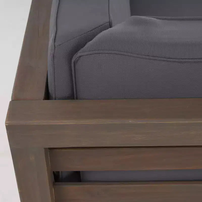 GDFStudio Cascada, set divano sezionale a 9 posti per esterni in legno di acacia con cuscini