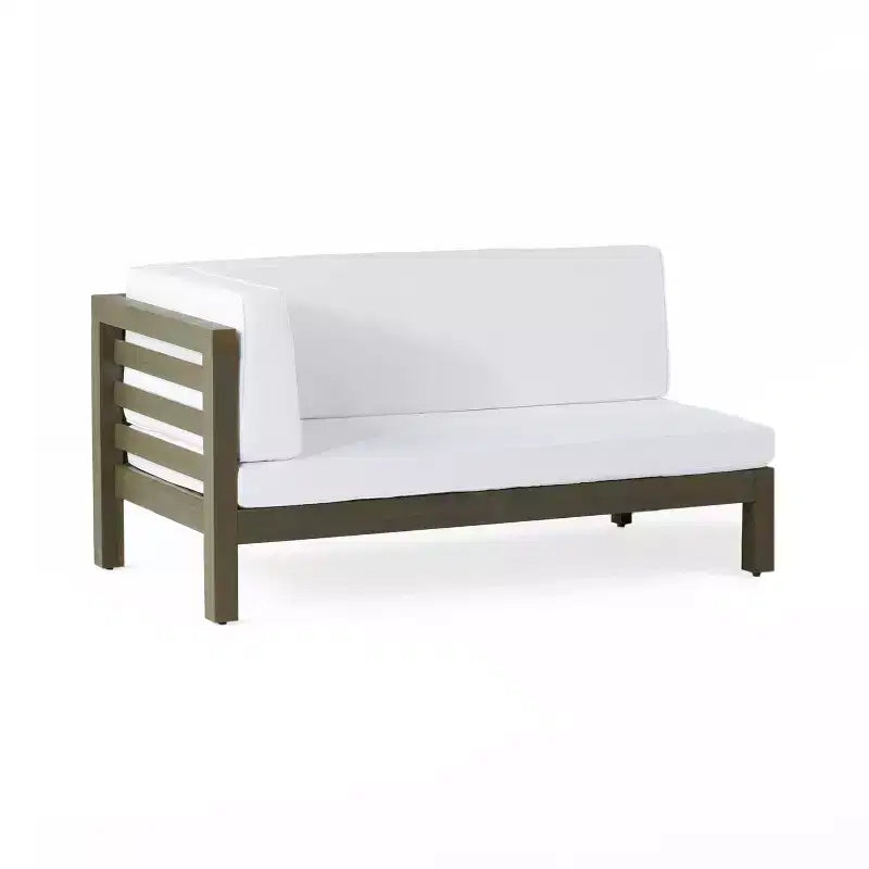 GDFStudio Cascada, set divano sezionale a 9 posti per esterni in legno di acacia con cuscini