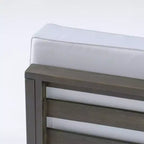 GDFStudio Cascada, set divano sezionale a 9 posti per esterni in legno di acacia con cuscini