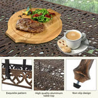 Set da pranzo da esterno rettangolare EROMMY da 8 posti con cuscini