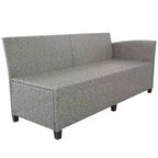 vidaXL 3 Piece Patio Lounge Set with Cushions Poly Rattan Gray - Gray