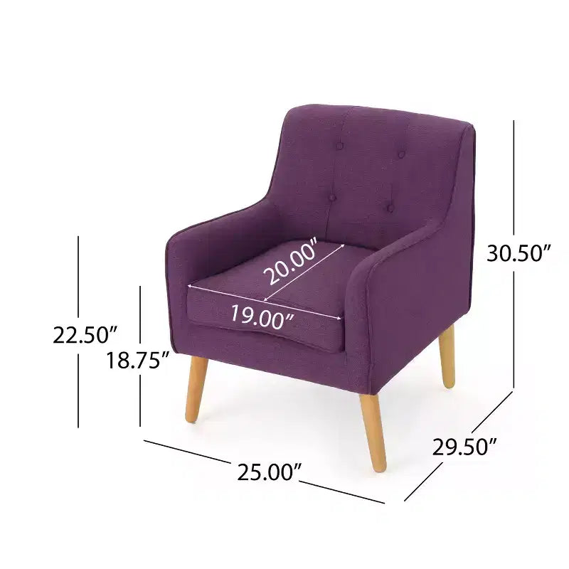 Poltrona Imbottita Mid-Century Moderna