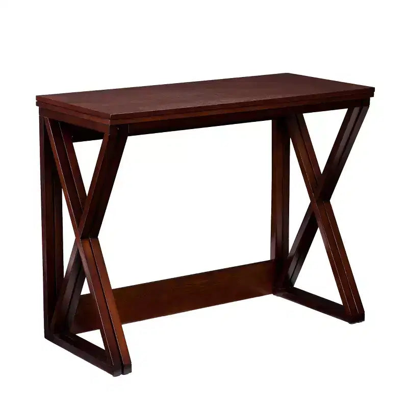 HomeRoots 46 Brown Solid Wood A Frame Console Table