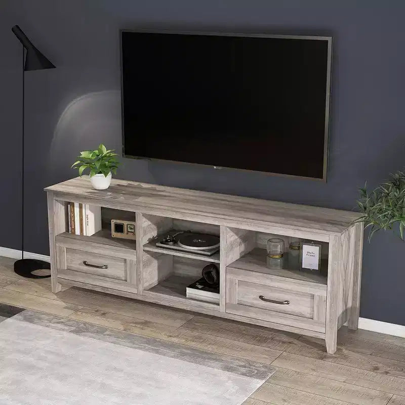 Mobile TV con cassetti e ripiano aperto per TV fino a 70 pollici