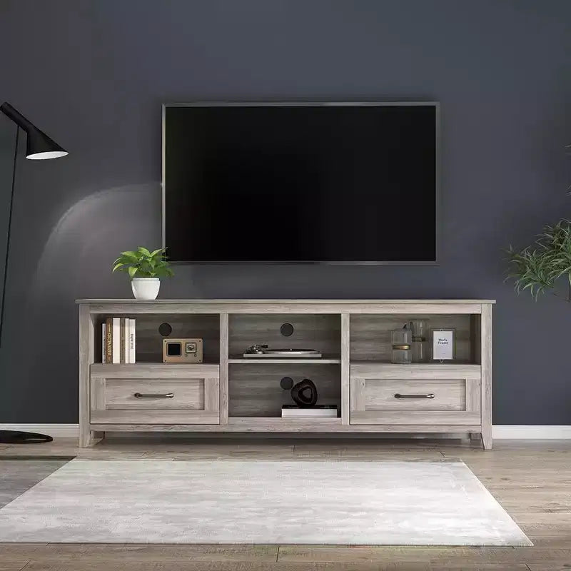 Mobile TV con cassetti e ripiano aperto per TV fino a 70 pollici