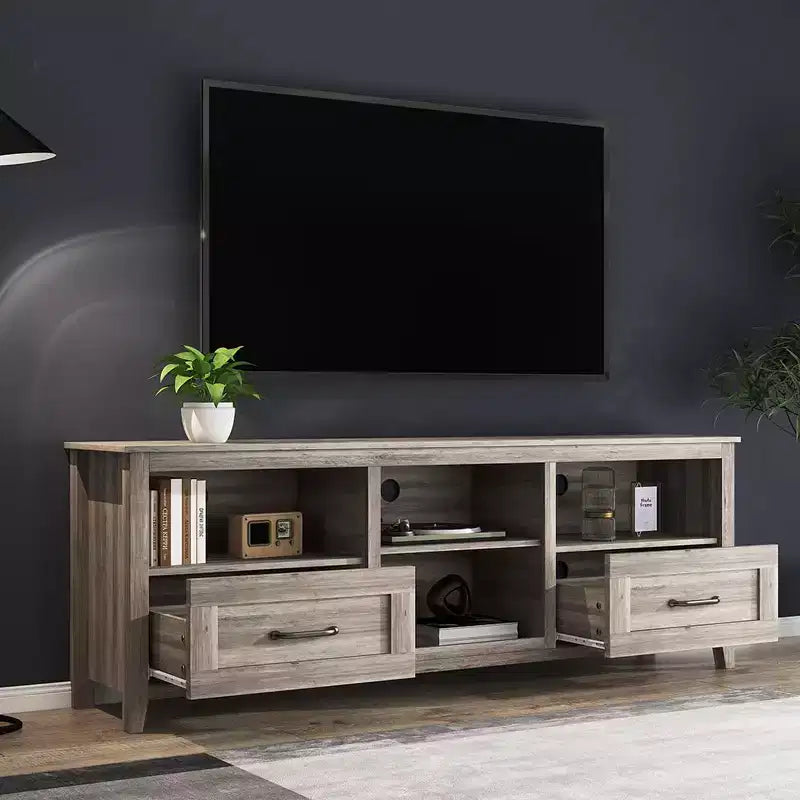 Mobile TV con cassetti e ripiano aperto per TV fino a 70 pollici