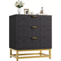 Dresser for Bedroom, 3 Drawer Dresser with Metal Legs, Modern Dressers Chest Organizer with Wide Storage, Chest of Drawers for Bedroom, Living Room