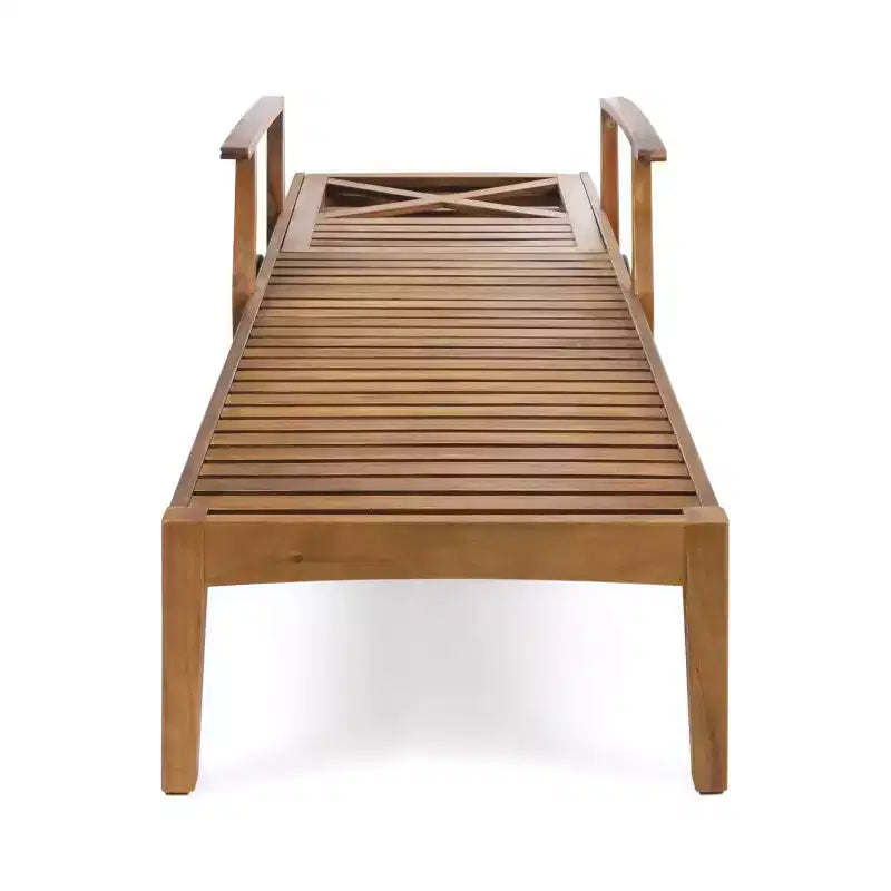 Christopher Knight Home Perla Outdoor Acacia Wood 6 Piece Chaise Lounge and Side Table Set