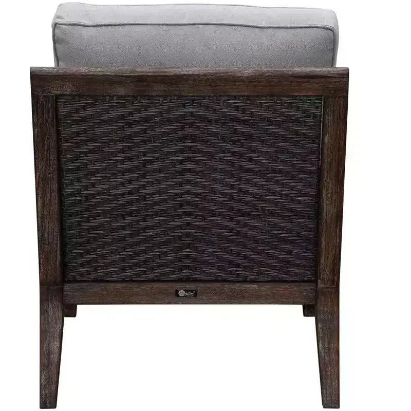 Set 2 pz. poltrona club e pouf Courtyard Casual Bermuda in teak FSC Include: Una poltrona club e un pouf