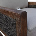 Set 2 pz. poltrona club e pouf Courtyard Casual Bermuda in teak FSC Include: Una poltrona club e un pouf