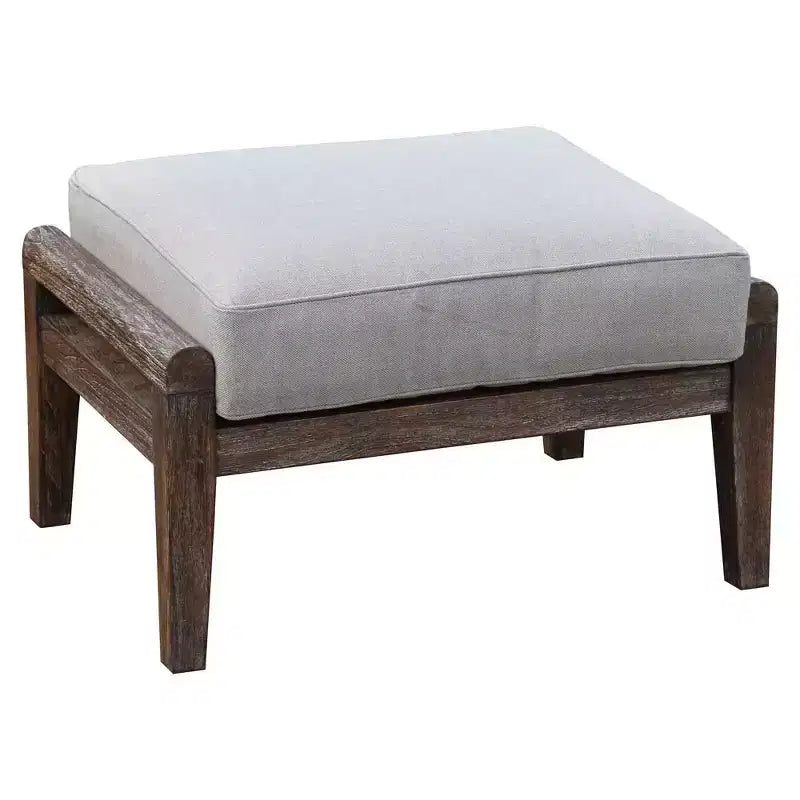 Set 2 pz. poltrona club e pouf Courtyard Casual Bermuda in teak FSC Include: Una poltrona club e un pouf