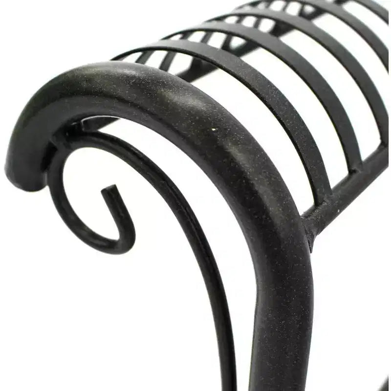 Courtyard Casual Black Steel French Quarter Outdoor 4 pc Metal Seating Group