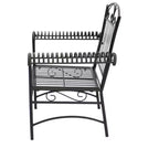 Courtyard Casual Black Steel French Quarter Outdoor 4 pc Metal Seating Group