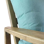 Courtyard Casual Avalon FSC Teak 3 pc Seating Set Includes: Two Club Chairs and One Square End Table