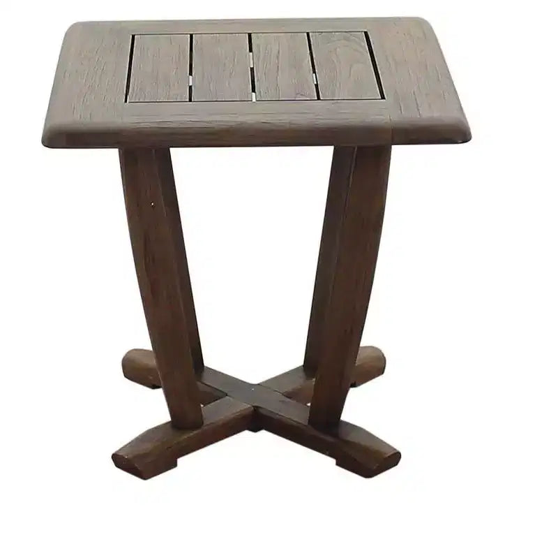 Courtyard Casual Avalon FSC Teak 3 pc Seating Set Includes: Two Club Chairs and One Square End Table