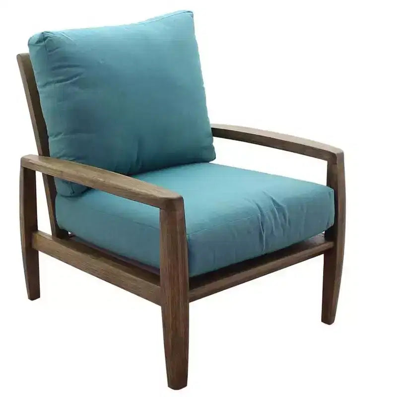 Courtyard Casual Avalon FSC Teak 3 pc Seating Set Includes: Two Club Chairs and One Square End Table