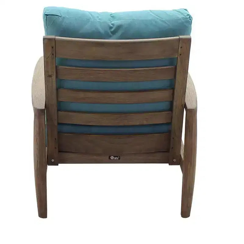 Courtyard Casual Avalon FSC Teak 3 pc Seating Set Includes: Two Club Chairs and One Square End Table