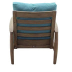 Courtyard Casual Avalon FSC Teak 3 pc Seating Set Includes: Two Club Chairs and One Square End Table