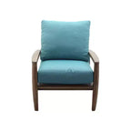 Courtyard Casual Avalon FSC Teak 3 pc Seating Set Includes: Two Club Chairs and One Square End Table