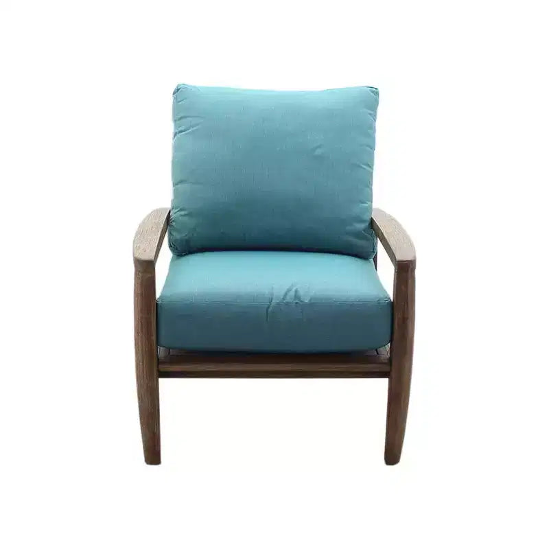 Courtyard Casual Avalon FSC Teak 3 pc Seating Set Includes: Two Club Chairs and One Square End Table