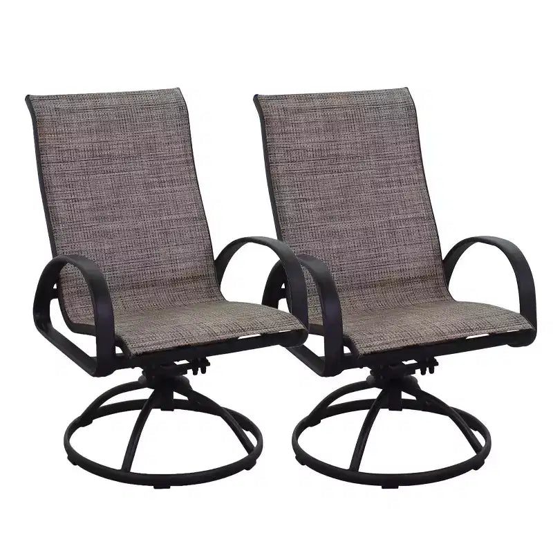 Courtyard Casual Santa Fe Aluminum Sling Swivel Rocker Set of 2