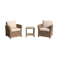 Courtyard Casual Capri 3 pc Chat Set Includes: One End Table and Two Club Chairs