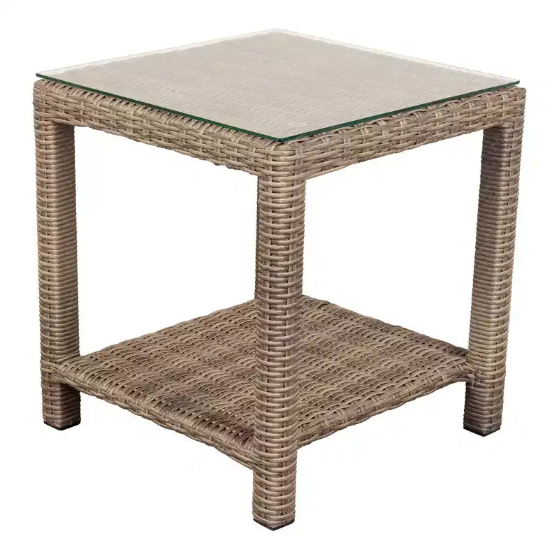 Courtyard Casual Capri 3 pc Chat Set Includes: One End Table and Two Club Chairs