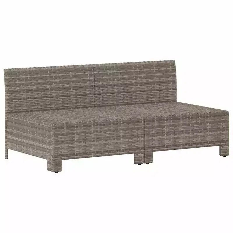 vidaXL Divano da Giardino a 2 Posti Grigio Lussuoso in Polyrattan con Cuscini, Set Lounge da Esterno Leggero e Resistente alle Intemperie