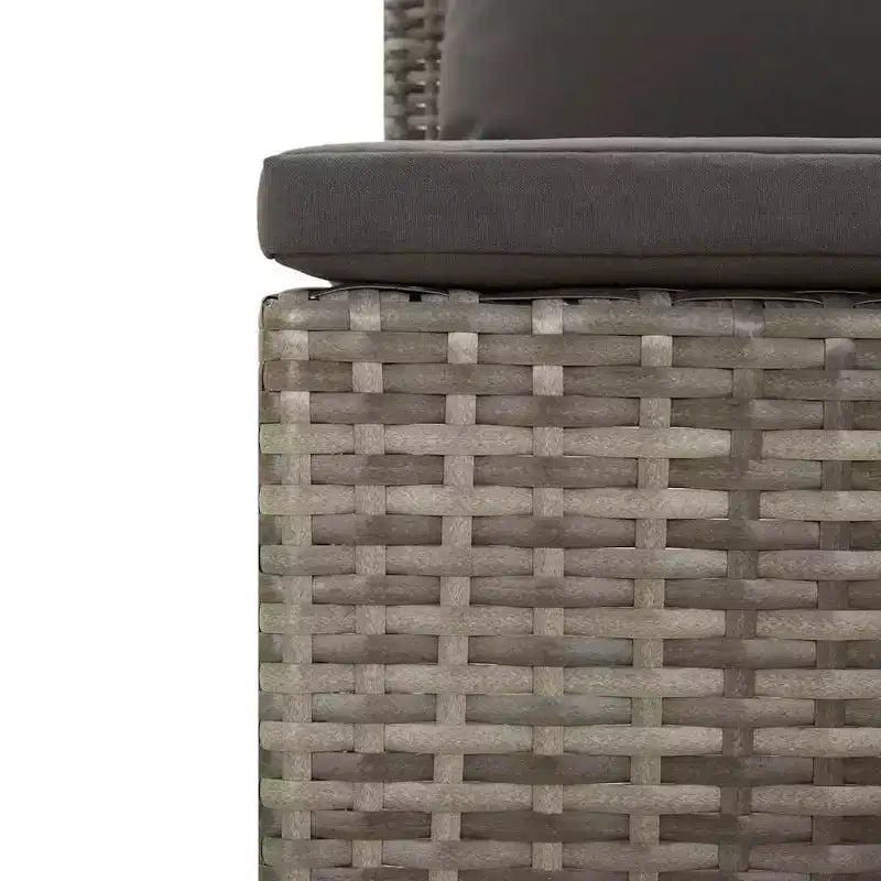vidaXL Divano da Giardino a 2 Posti Grigio Lussuoso in Polyrattan con Cuscini, Set Lounge da Esterno Leggero e Resistente alle Intemperie